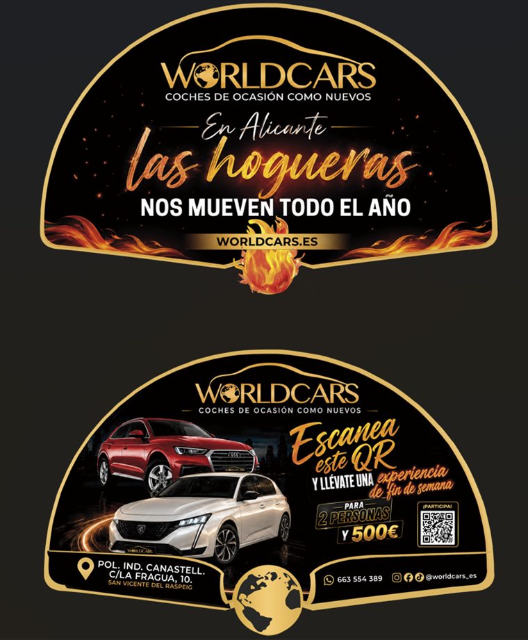 Abanico oficial World Cars de las Hogueras 2026